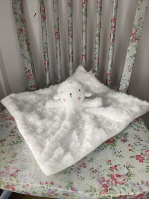 Tu Sainsburys Lamb Sheep White Baby Comforter Blanket Soother Soft Toy  UK