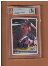 KIRK GIBSON AUTOGRAPHED 1984 DONRUSS BASEBALL CARD SIGNED DETROIT TIGERS BECKETT