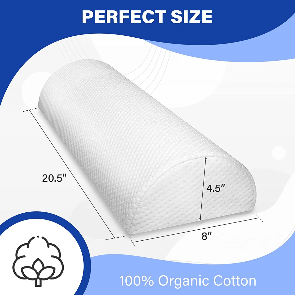 Back Pain Relief Memory Foam Pillow Half 20.5