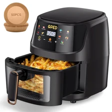 New Air Fryers, 7.5 QT 8-in-1 Oilless Air Fryer Oven with Visible Cooking Window