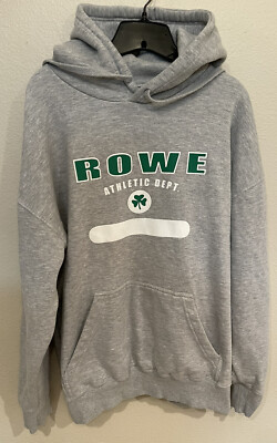 Rowe Athletic Dept Irish Clover Lucky Rare Logo Hoodie Sweatshirt Sz XL Mens