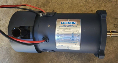 Powerful LEESON ELECTRIC MOTOR, 1/4hp, DC 24 Volt, 5/8'' shaft. Part # C42D17NC5A