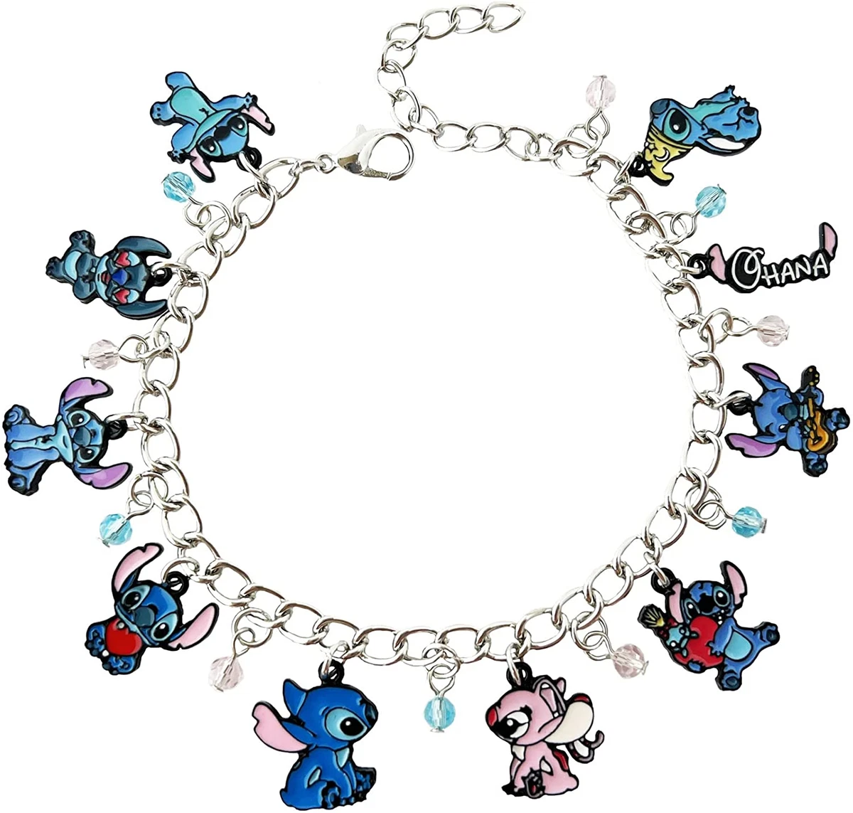 Stitch Bracelet Ohana Means Family Anime Cartoon Charm Bracelet