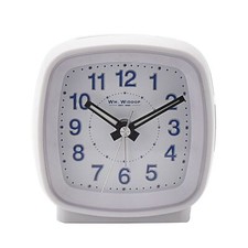 Wm.Widdop Cushion Shape Alarm Clock Sweep/Cres White