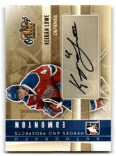 2011-12 ITG Heroes and Prospects AUTO #AKL Keegan Lowe (ref 207337)