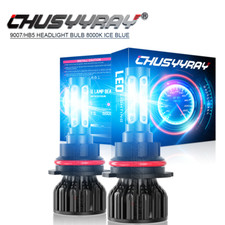 Pair 9007 HB5 LED Headlight Bulbs For Ford F 150 1996-2003 Hi/Lo Kit 8K Ice Blue