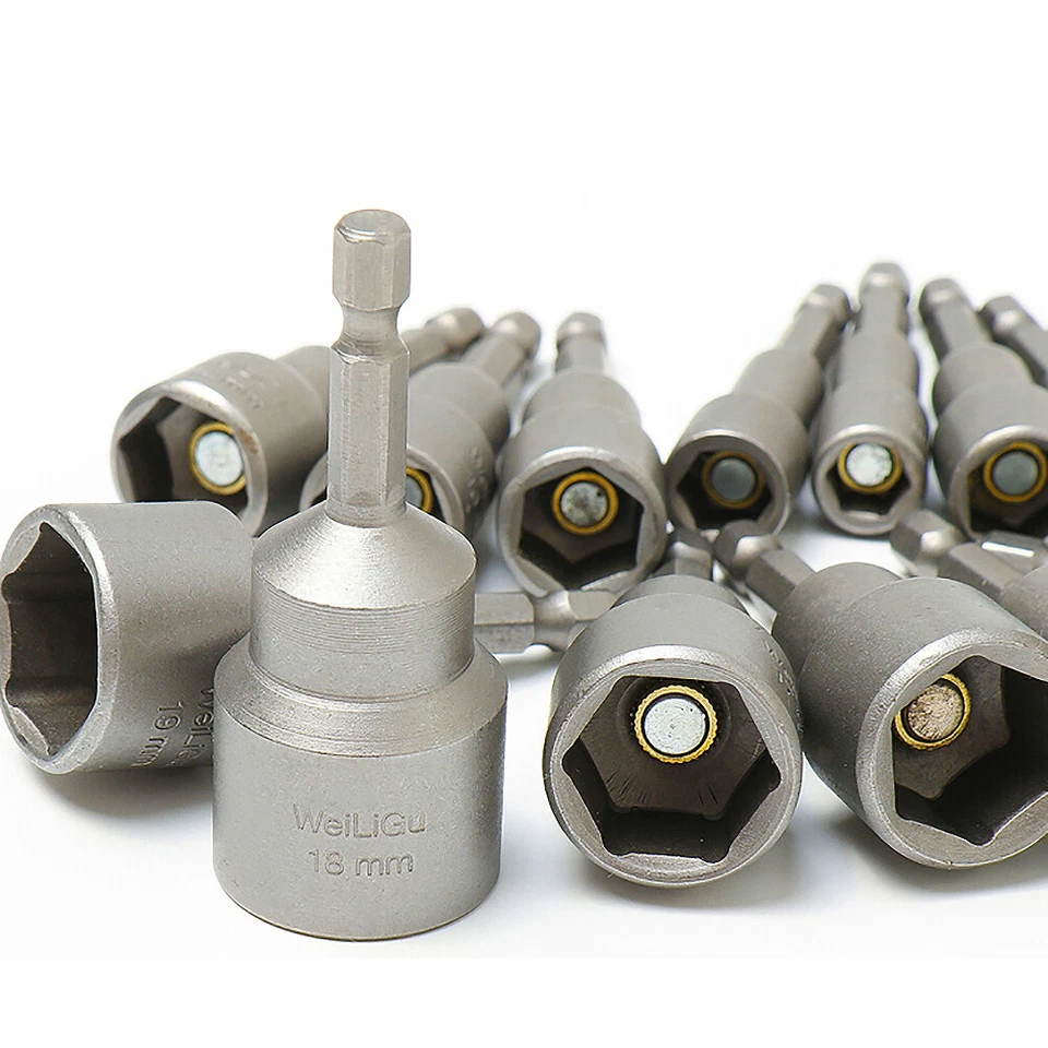 Imperial Socket Nut Driver Magnetic 1/4"-7/16" Impact Drill Bit Hex Socket 5-19m - Image 2 of 4