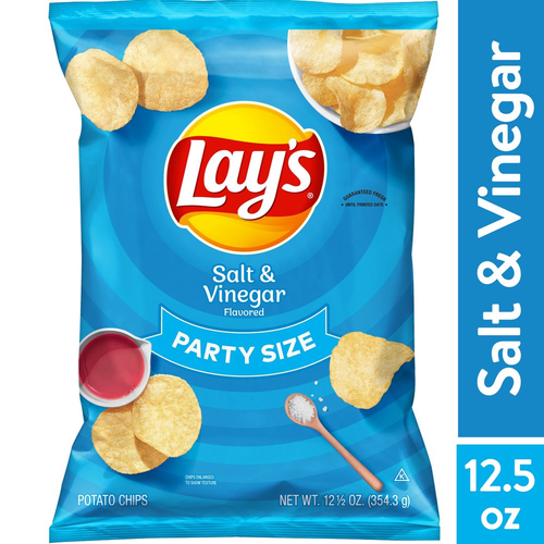 Lay&amp;amp;amp;#039;S Salt &amp;amp;amp;amp; Vinegar Flavored Potato Chips, Party Size, 12.5 Oz Bag