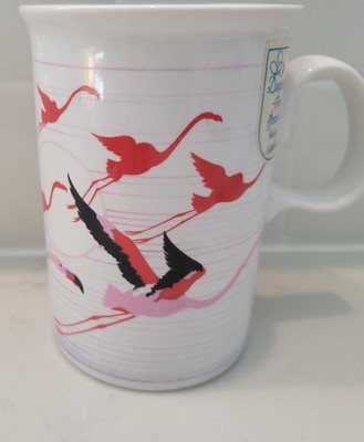 Vintage Flamingoes Coffee Mug by Jack Dadd Porcelain Dunoon Ceramics Scotland