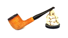 SUPERB BARLING'S BLOCK MEERSCHAUM RUSTIC BILLIARD ESTATE PIPE