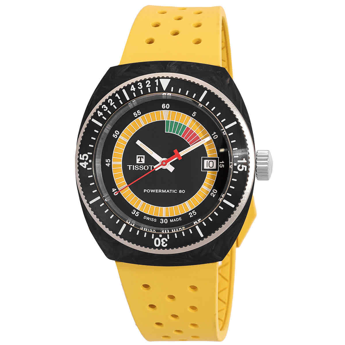 Мужские часы Tissot Sideral S Powermatic 80 с автоматическим черным циферблатом