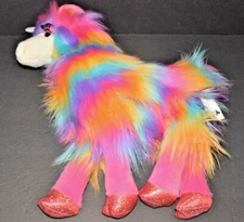Douglas The Cuddle Toy Rainbow Unicorn Llama Plush Stuffed Animal 18" Colorful
