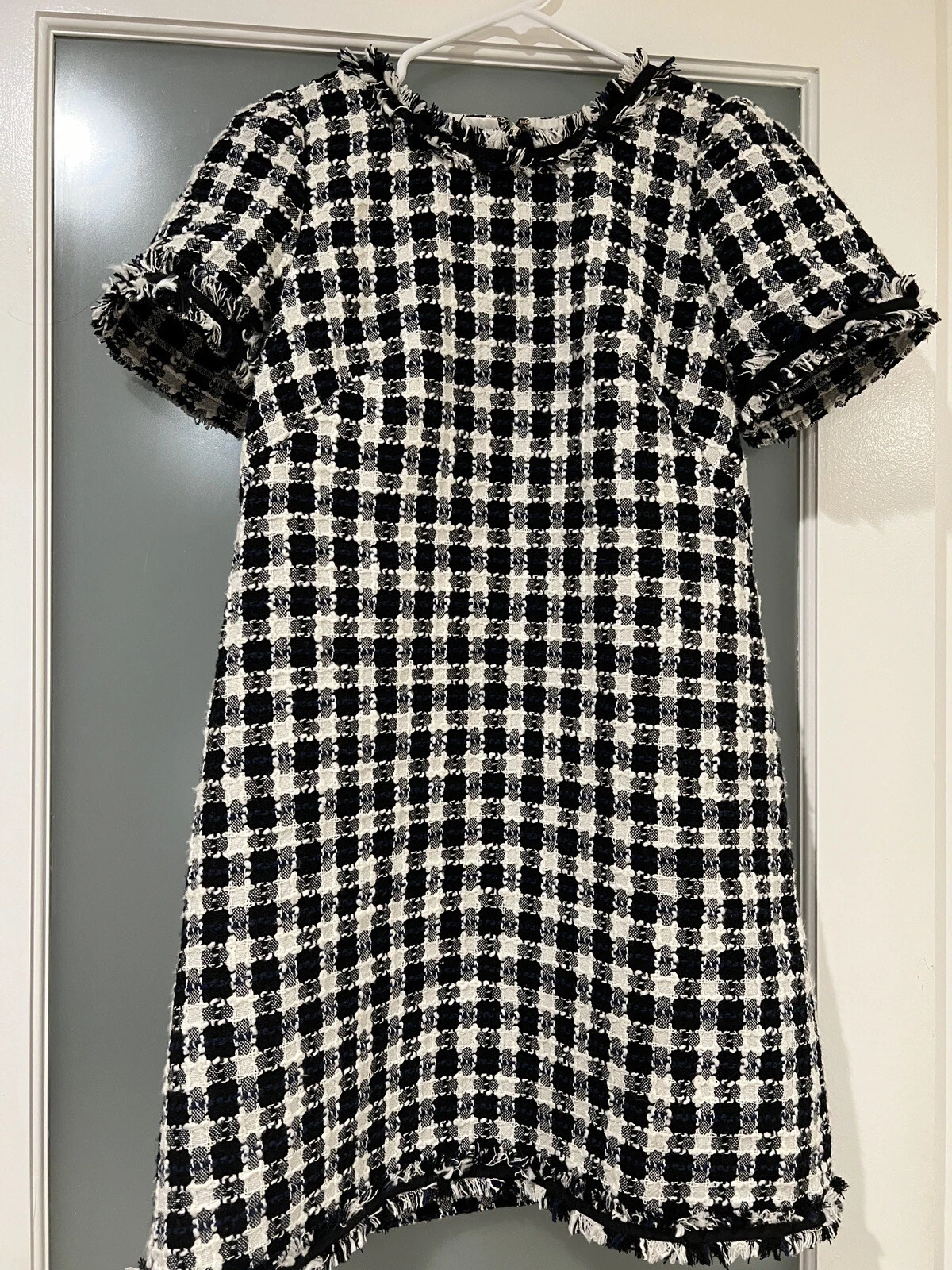 Abito nuovo con etichette donna Kate Spade ortinsel tweed scacchi prezzo al dettaglio al dettaglio $449