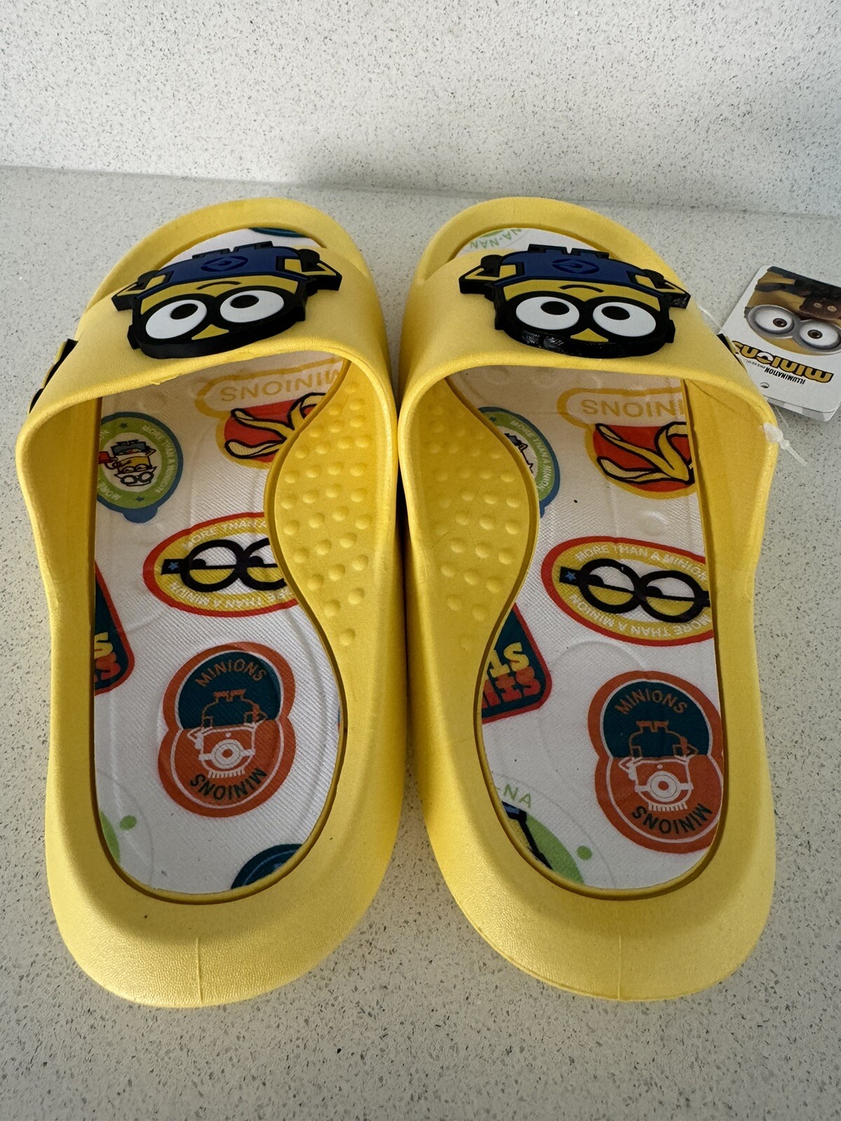 PANTOFOLA D’ORO Scarpe scorrevoli estive Minions per bambini Bob Minion 36 37 taglia nuove
