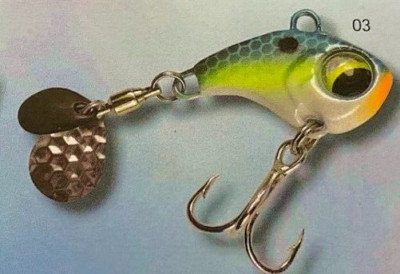 Jig Spinner mit Doppelblatt - 8g - Modell 03 - Barsch, Forelle, Rapfen und Co.