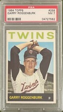 1964 TOPPS GARRY ROGGENBURK  #258 PSA 7 MINNESOTA TWINS