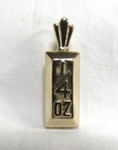 10k Yellow Gold 1/4 oz Ounce Bar 1