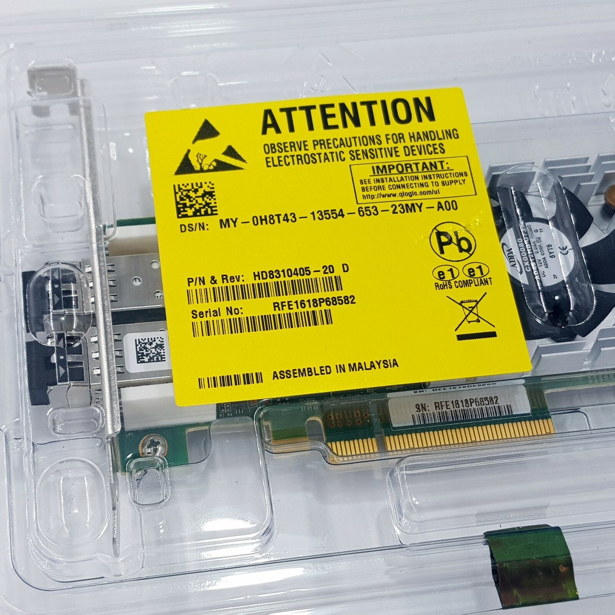 Qlogic Dell HD8310405-20 QLE2662 PCIe 16Gb Dual Port Fibre Channel
