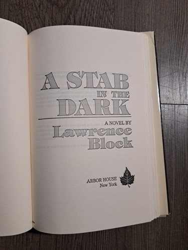"A Stab in the Dark" by Lawrence Block 1981 Hardcover Brodart Cover - Picture 6 of 12