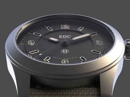 EDC Hardwear EDC2-B Tactical- Solar Watch - 100 Meters - Sapphire - Picture 7 of 10