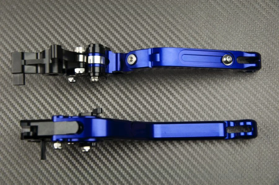 Faltbare Einstellbarer Hebel Paar Flip Up Blau CNC SUZUKI GSR750 GSR 750 2011 15 - Bild 2 von 4