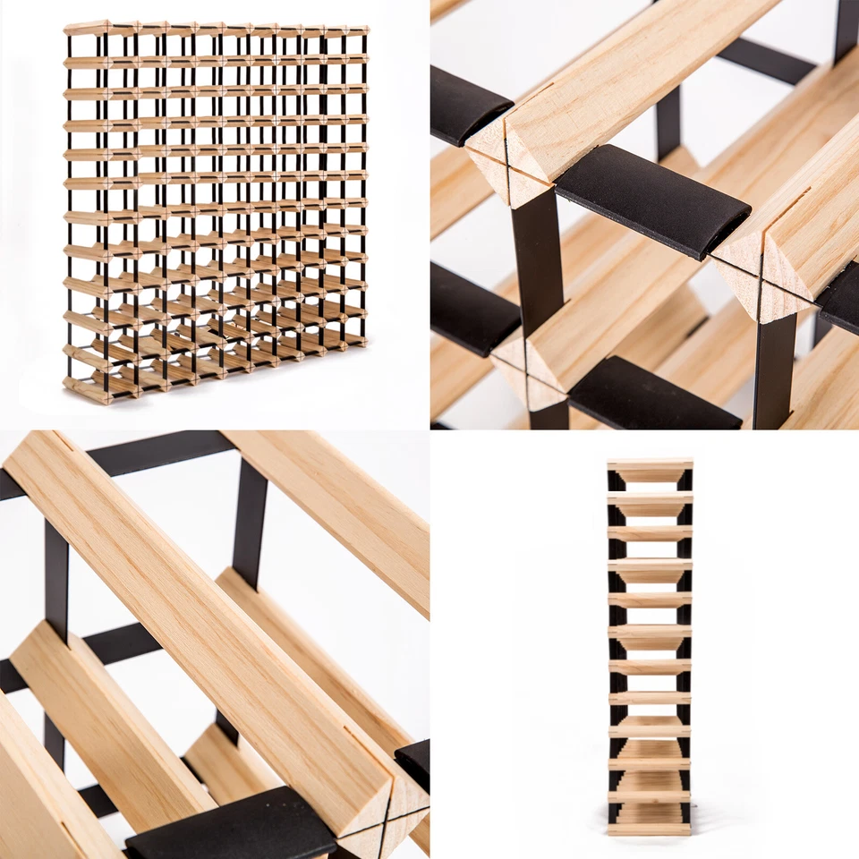 12 20 24 42 72 110 120 Bottle Timber Red Wine Rack Wooden Storage Cellar Display - image 4 of 4