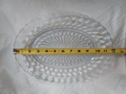 Vintage Depression Glass, Blue Bubble, 12" Oval Serving Platter, Excellent Cond