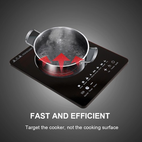 Induction Cooktop Portable 2200w Hotplate Electric Ceramic LCD Adjustable Cooker - Picture 4 of 12