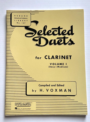 Hal Leonard RUBANK Selected Duets for CLARINET Vol 1 #137 Songbook | eBay
