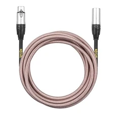 Clef Audio Labs XLR Male to XLR Female,Shell/Grey Copper Braided - 10FT - 3PK