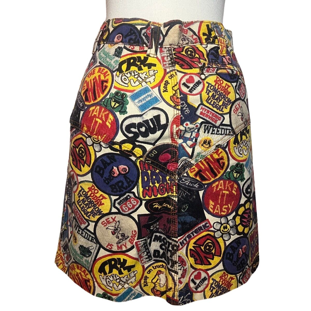 RARE VINTAGE HYSTERIC GLAMOUR ALL OVER 70s STYLE DIRTY PATCH RARE VINTAGE HYSTERIC GLAMOUR ALL OVER 70s STYLE DIRTY PATCH