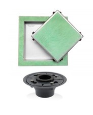 6 inch Square Drain Invisible Design With 2" ABS Drain Base Flange