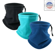 Winter Fleece Neck Gaiter Neck Warmer Ski Face Mask Snood Scarf Tube Bandana Hat