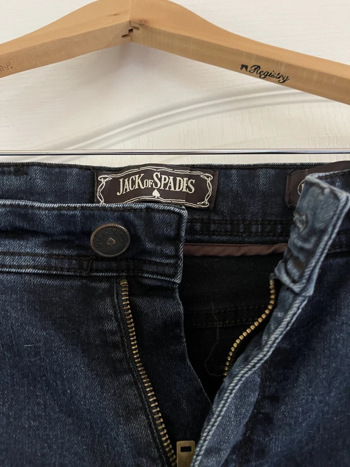 Jack of Spades 32x34 Jack Classic Fit Straight Leg blue Jeans, Preowned, - Image 2 of 4