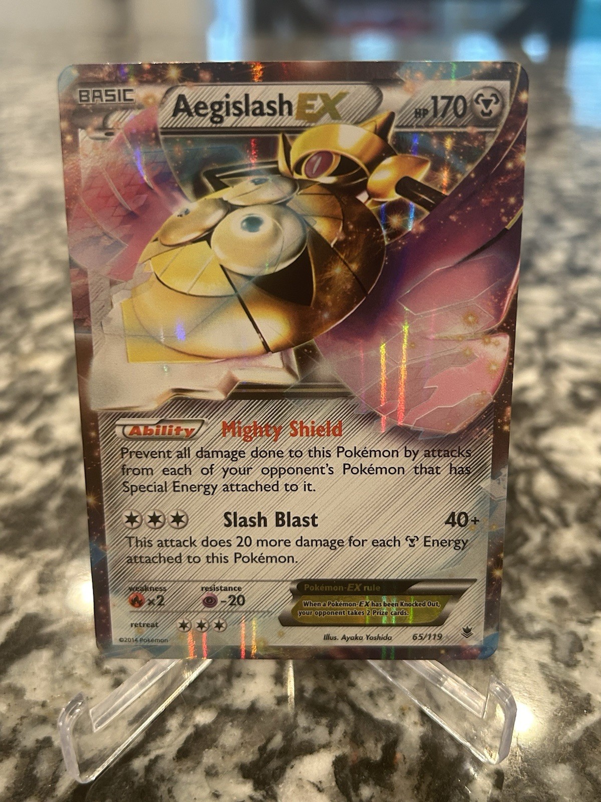 Aegislash EX Holo Ultra Rare Pokemon TCG Card Phantom Forces 65/119 XY - NM