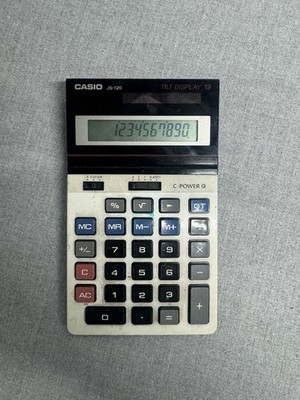Vintage CASIO JS-120 Desktop Tilt Math Calculator TESTED & WORKING