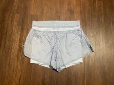 Varley Arlington 2-N-1 Running Shorts Womens Sz Med Blue Activewear Liner