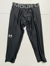 Under Armour Heat Gear Youth Medium YMD Black Fitted Pants