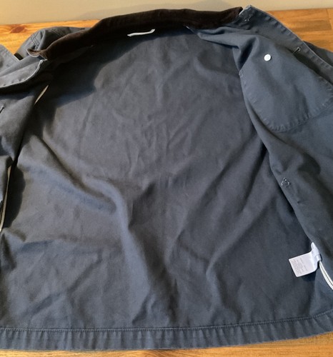 Wallace & Barnes J Crew Blue Duck Canvas Chore Jacket Men’s M Corduroy Collar - Picture 7 of 10