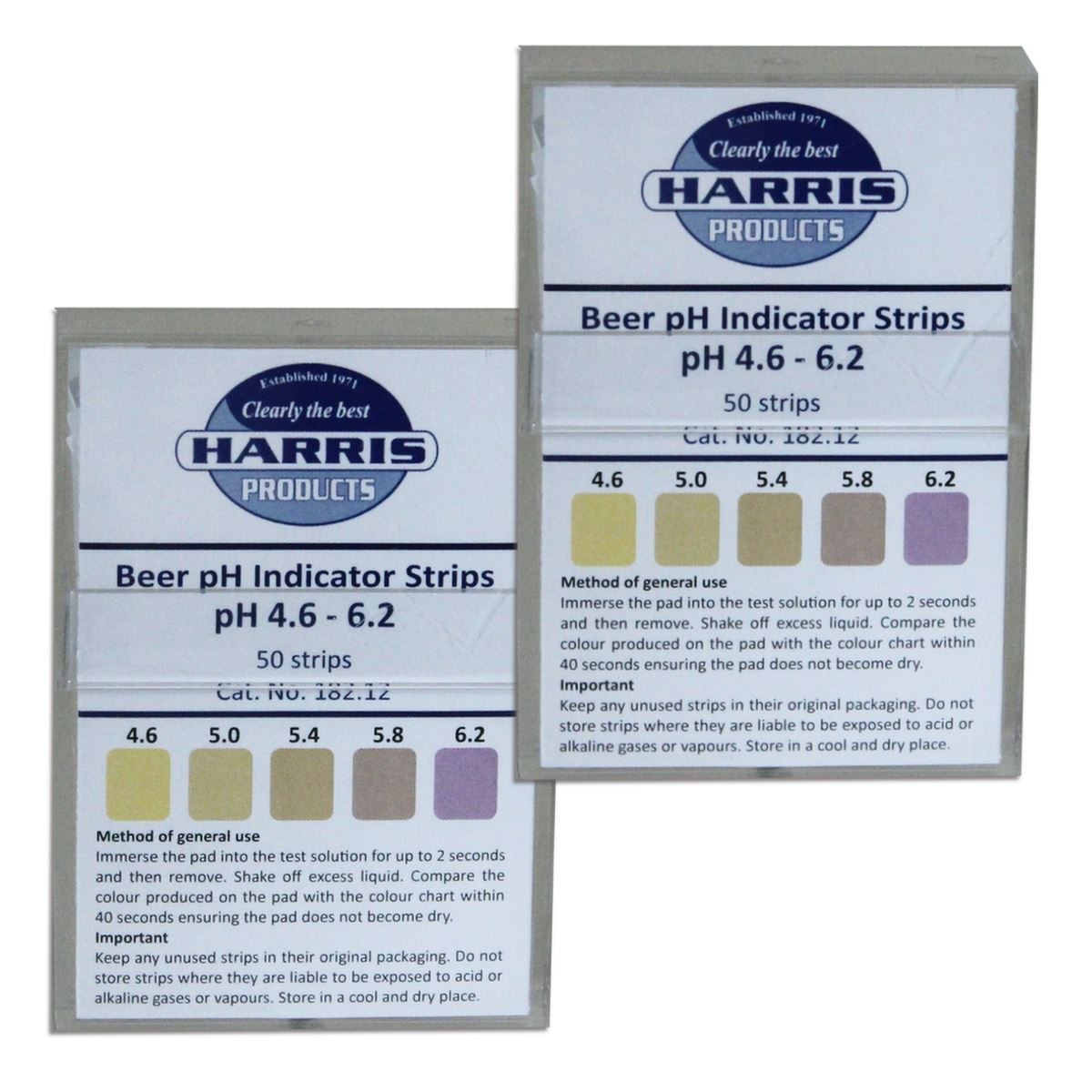 2x Harris Beer pH Test Strips Pack of 50 strips Colour ranges are 4.6 to 6.2