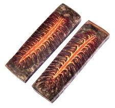 Custom Made Stabilized Pine Cones Resin Pair Scales For Knife Making Handle 2959