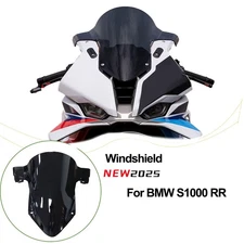 S1000RR Black Front Windscreen Windshield Wind Deflector For BMW S1000 RR 2025