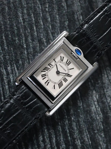 41720: Cartier Tank Basculante, Quartz, Ref. W1011158