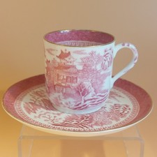 Spode Copeland (1875-1890) Demitasse Cup & Saucer Red Willow Pattern No. 1908