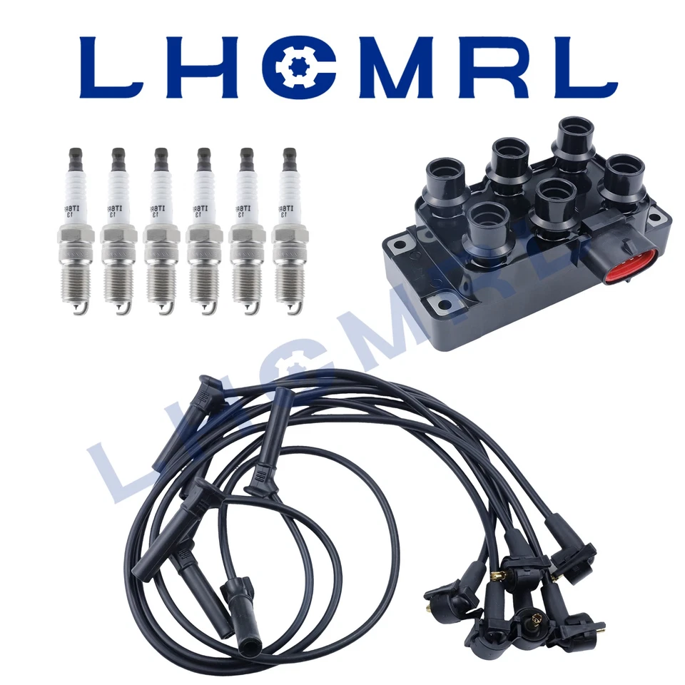 Ignition Coil & 6 Spark plug & 6 wire FD480 For Ford Explorer Sport Trac V6 4.0L - Image 2 of 4