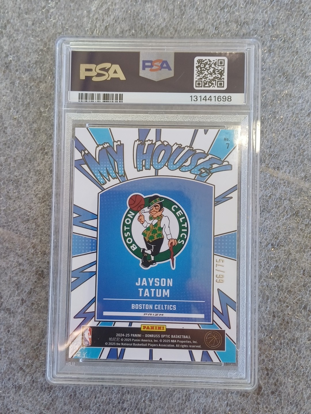 2024-25 Panini Donruss Optic - My House Jayson Tatum #7 Red Shimmer Prizm /75 view 7