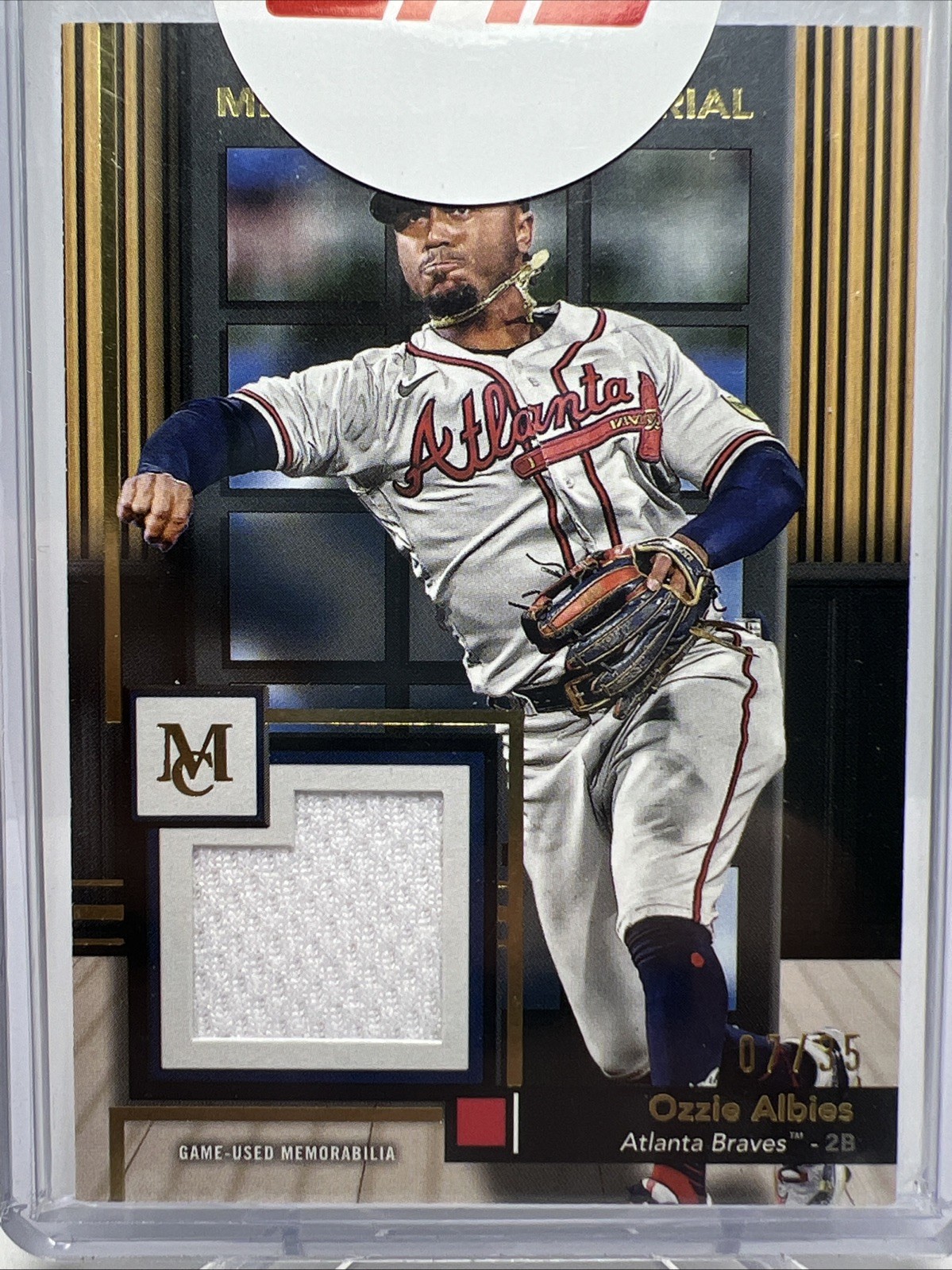2024 Museum Collection OZZIE ALBIES 07/35 Meaningful Material Relics SEALED SP