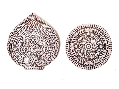 Mandala Printing Wooden Stamp Hand Carved Fabric Printing Block Craft