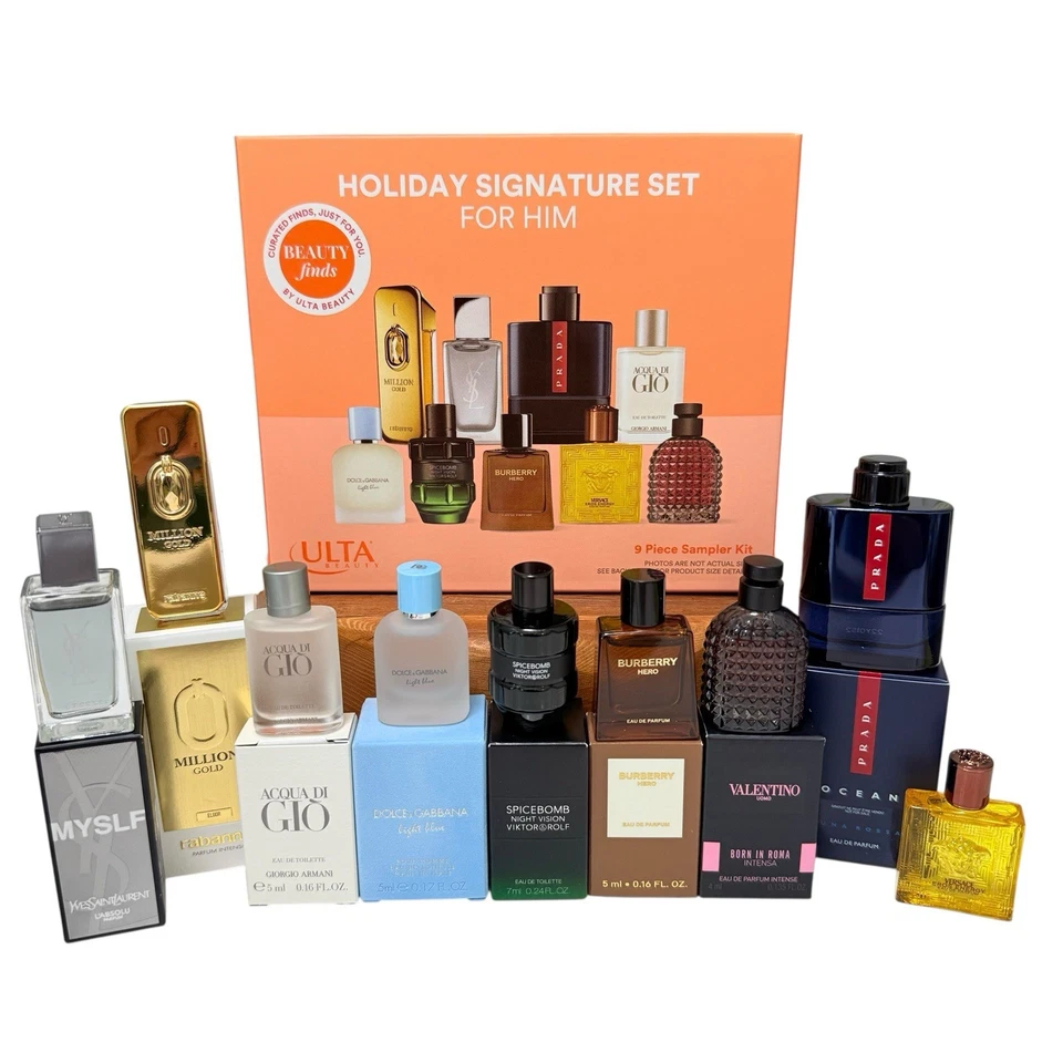 ULTA Mens MINI Cologne Holiday 2025 Signature Set For Him 9pc Fragrance Sampler - Image 4 of 4