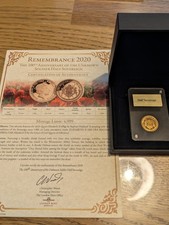 2020 London Mint Gold Half Sovereign The Unknown Soldier + CoA